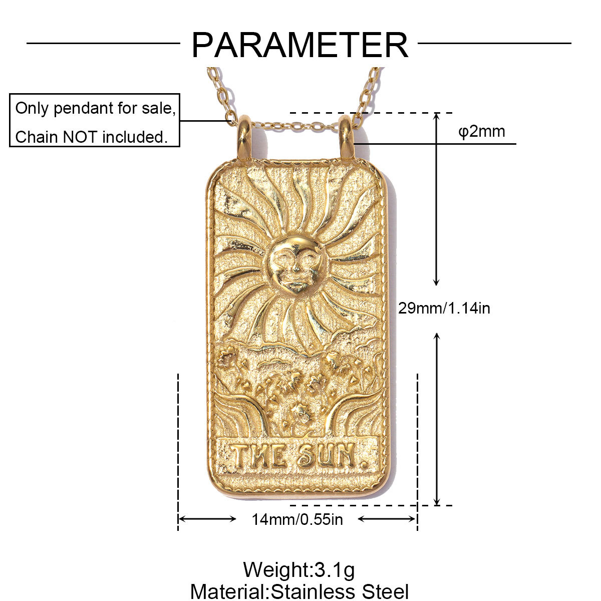 6pcs/pack Stainless Steel Rhinestone Tarot Cards Moon Star DIY Charms Cross Hand Necklace Pendants Woman Flower Mask Jewelry