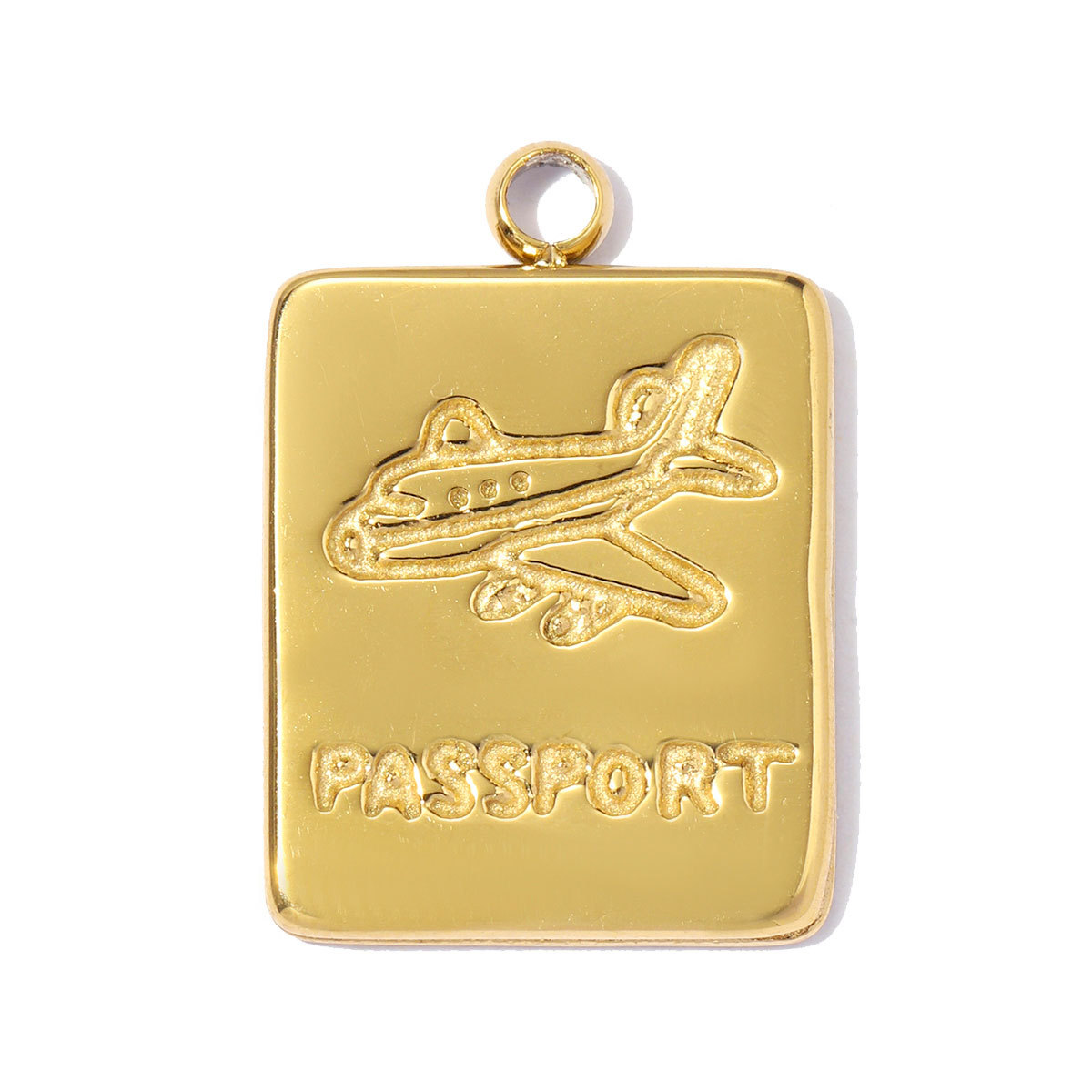 6pcs/pack Stainless Steel 3D Globe DIY Charms Airplane Passport Circle Necklace Pendants Woman Enamel Wolf Teeth Jewelry Wholesale