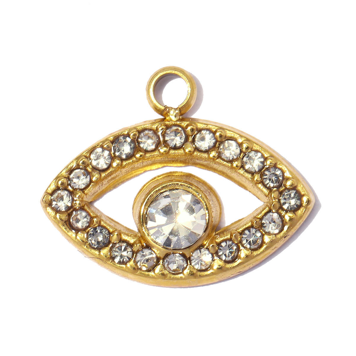 6pcs/pack Stainless Steel 3D Handbag Star DIY Bracelet Charms Rhinestone Evil Eye Necklace Pendants Woman Roller Skates Jewelry Wholesale