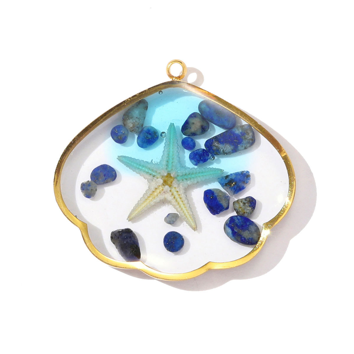 6pcs/pack French Stainless Steel Abalone Love Heart Star DIY Earring Charms Butterfly Necklace Pendant Women Enamel Starfish Jewelry