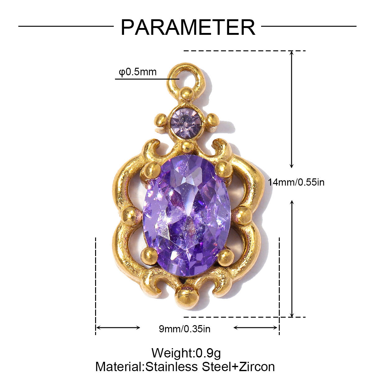 6pcs/pack Stainless Steel Flower Zircon DIY Charms Rhinestone Envelope Heart Necklace Pendants Woman Leaf Round Jewelry Wholesale
