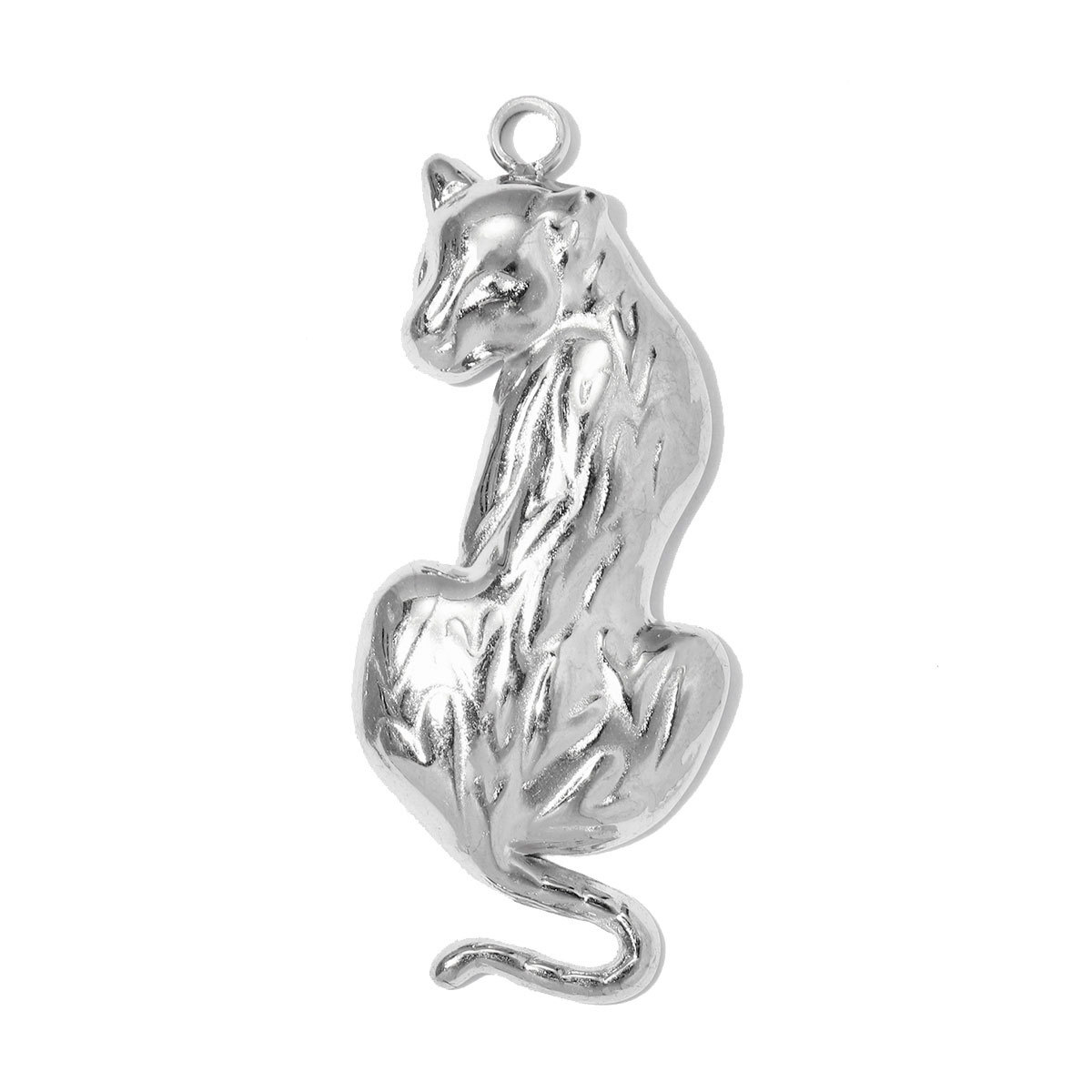 6pcs/pack Stainless Steel Enamel Boy Fox DIY Earring Charms Dog Paw Bone Necklace Pendants Woman Forg Leopard Jewelry Wholesale