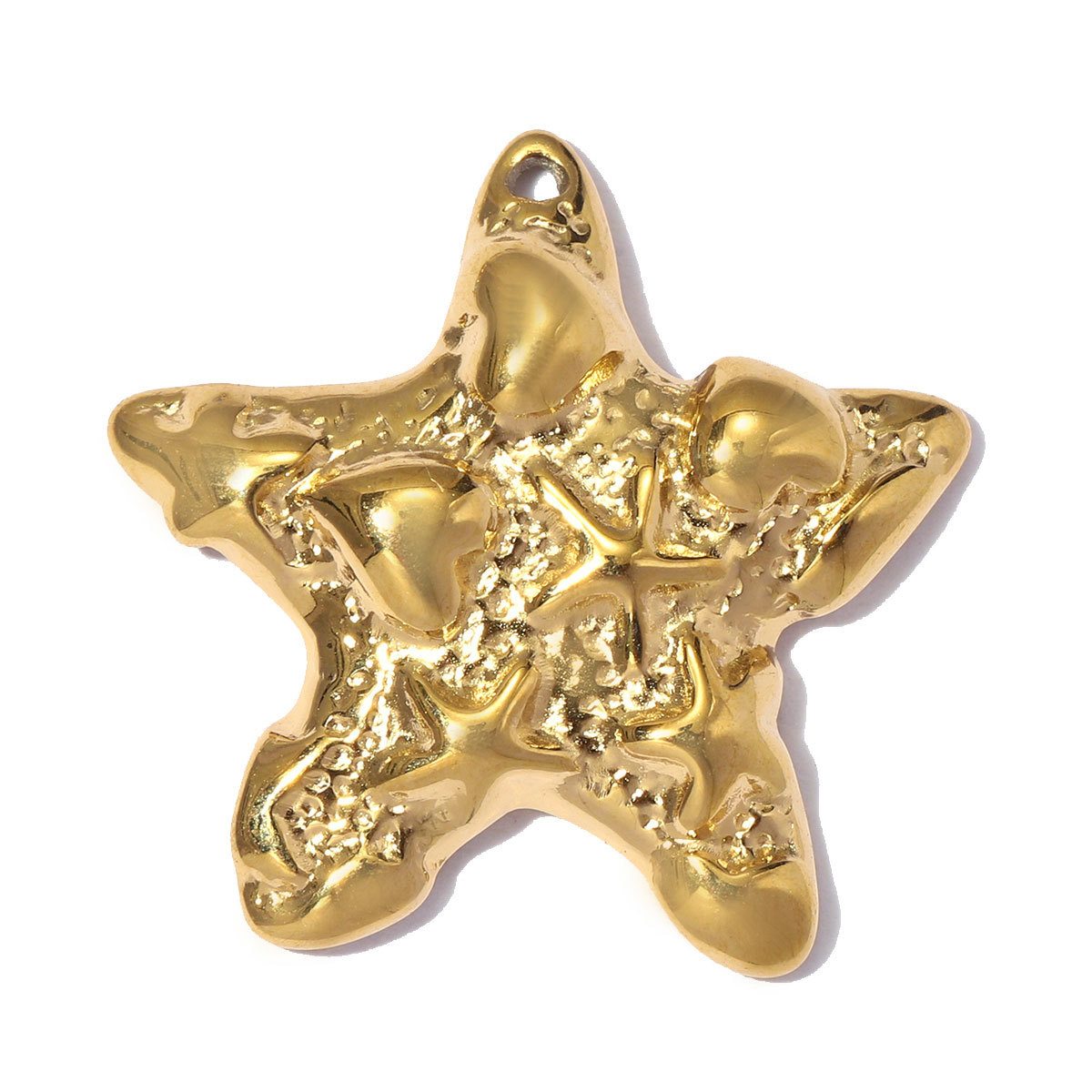 6pcs/pack Fashion Stainless Steel Rainbow Enamel Shell DIY Earring Charms Starfish Necklace Pendants Woman Holiday Jewelry Wholesale