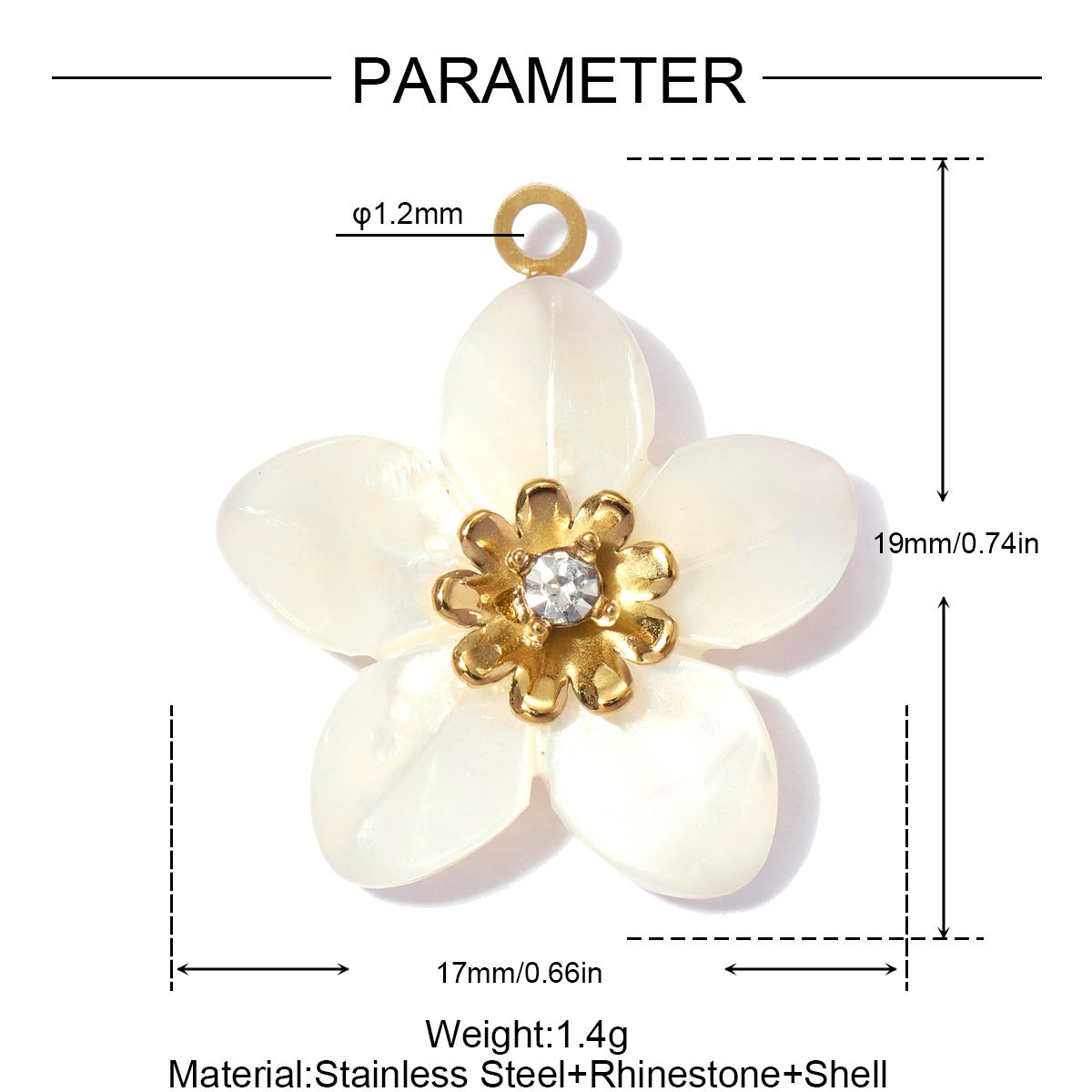 6pcs/pack Stainless Steel Natural Stone Flower DIY Charms Leaf Life Tree Waterdrop Necklace Pendants Woman Moon Jewelry Wholesale