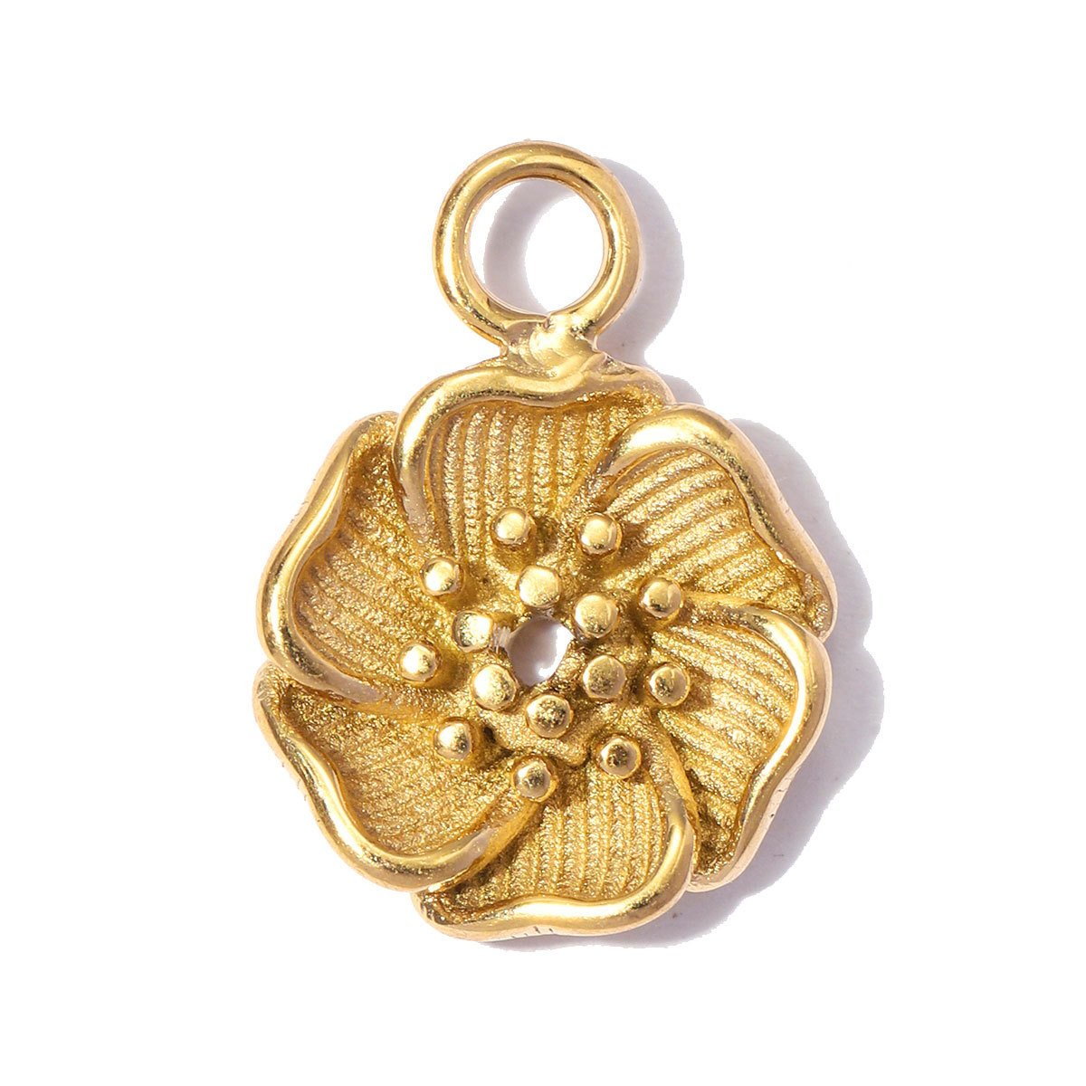 6pcs/pack Stainless Steel Enamel Flower DIY Bracelet Charms Daisy Clover Waterdrop Necklace Pendants Woman Sunflower Jewelry Wholesale