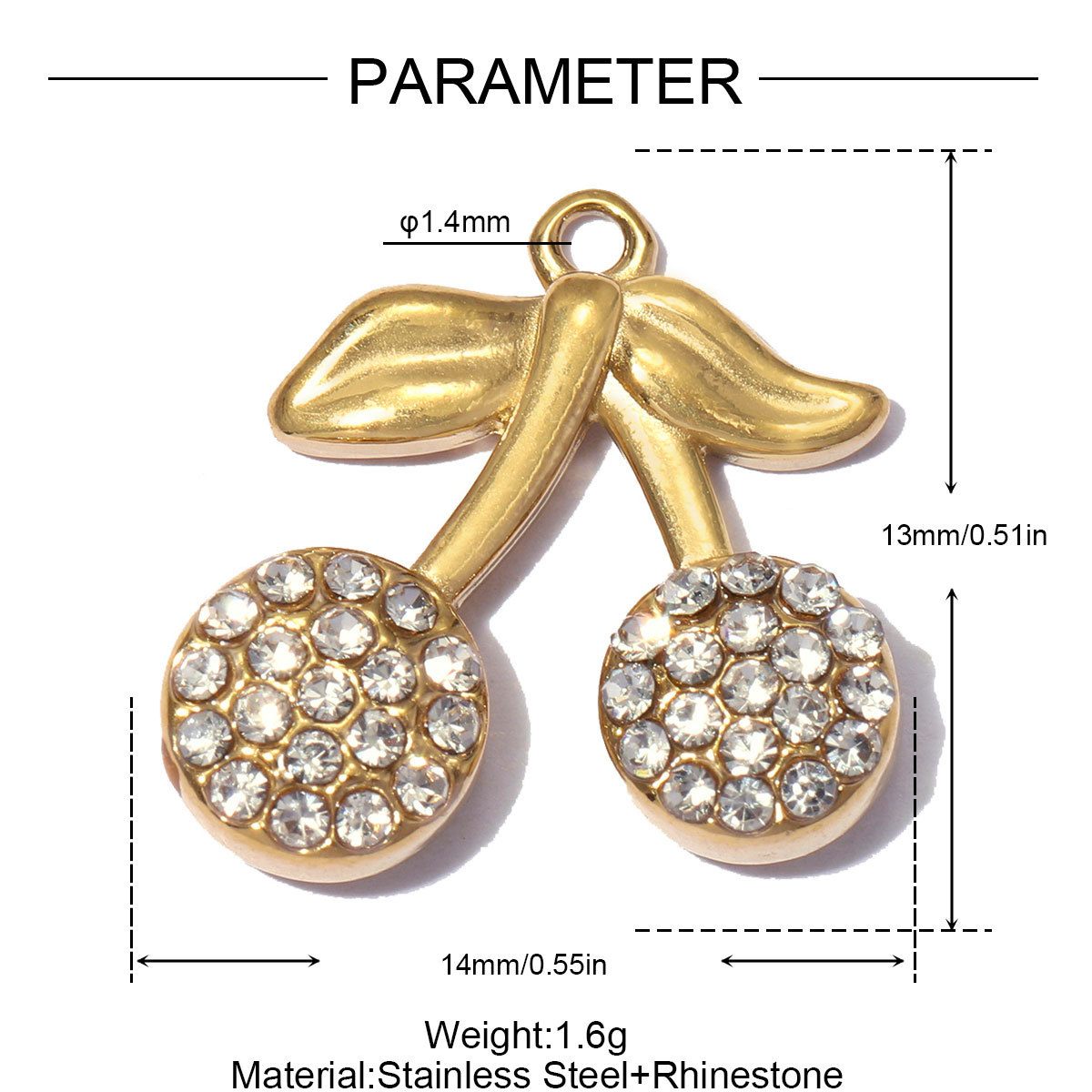 6pcs/pack Stainless Steel Resin Cherry DIY Bracelet Charms Cheese Ice Cream Cone Necklace Pendants Woman Hazelnut Shoe Accessory