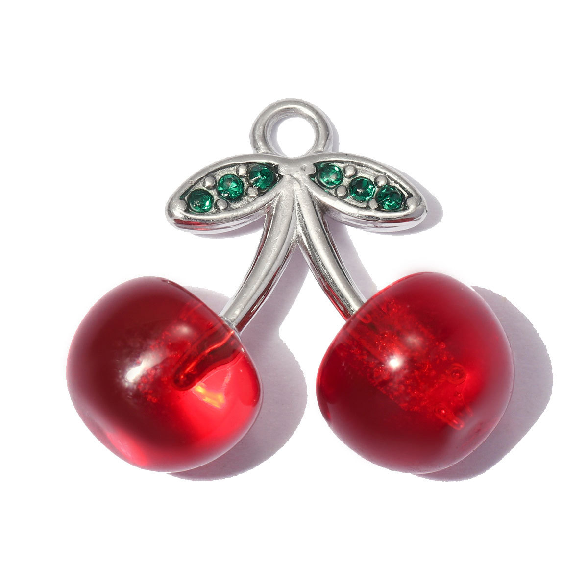 6pcs/pack Stainless Steel Resin Cherry DIY Bracelet Charms Cheese Ice Cream Cone Necklace Pendants Woman Hazelnut Shoe Accessory