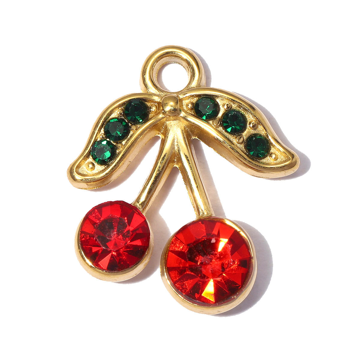 6pcs/pack Stainless Steel Resin Cherry DIY Bracelet Charms Cheese Ice Cream Cone Necklace Pendants Woman Hazelnut Shoe Accessory
