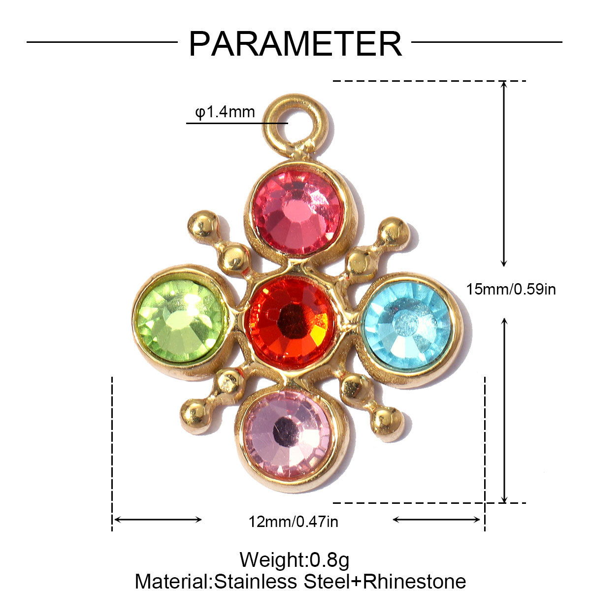 6pcs/pack Stainless Steel Resin Cherry DIY Bracelet Charms Cheese Ice Cream Cone Necklace Pendants Woman Hazelnut Shoe Accessory