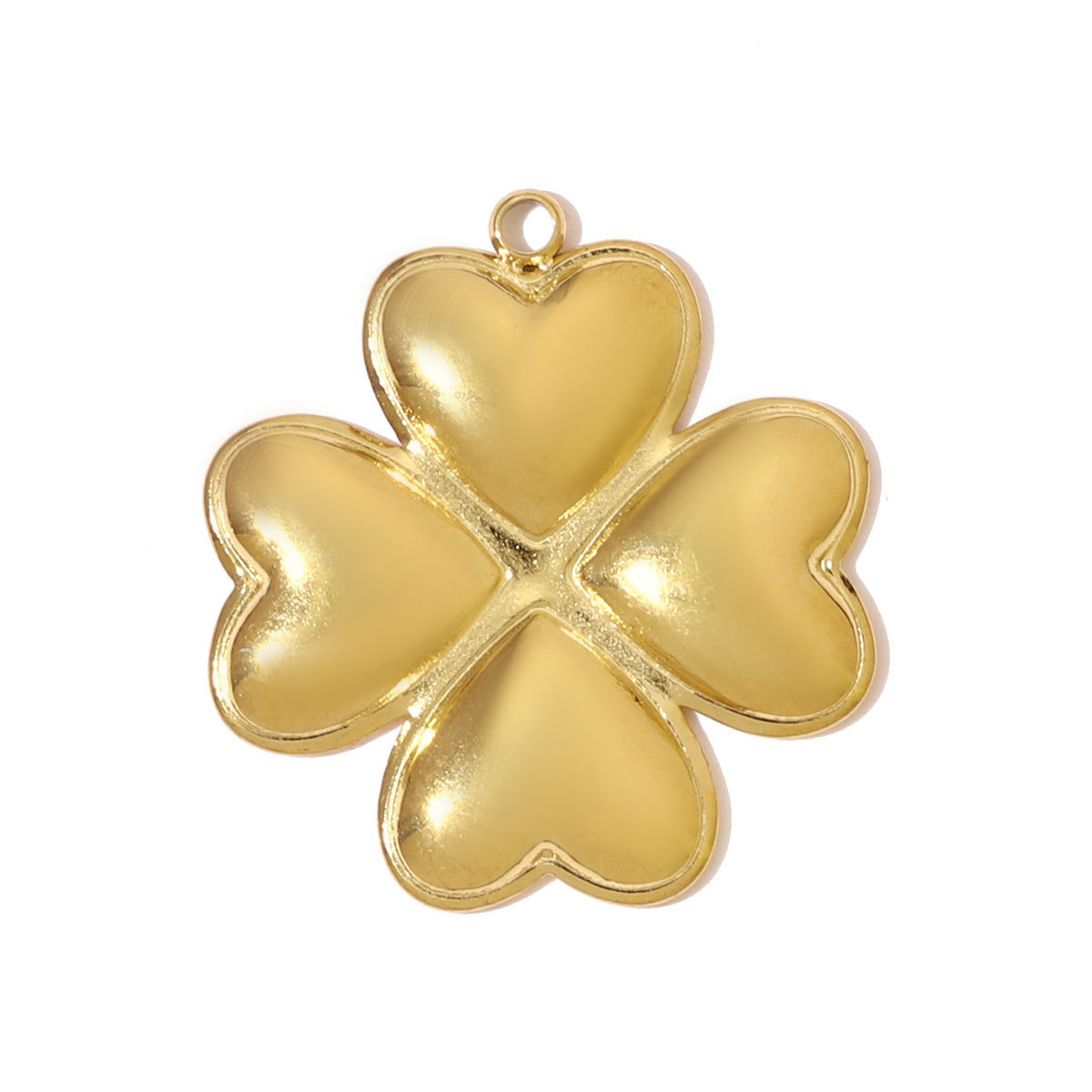 6pcs/pack Fashion Stainless Steel Clover Infinitial Knot DIY Charms Rhinestone Rose Lucky Eye Necklace Pendants Women Love Heart Jewelry