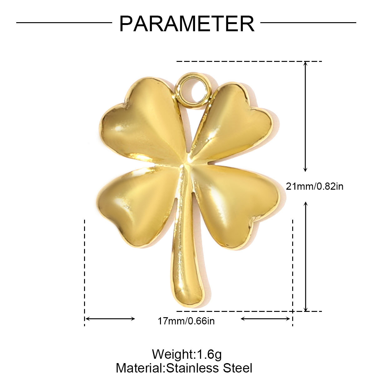 6pcs/pack Fashion Stainless Steel Clover Infinitial Knot DIY Charms Rhinestone Rose Lucky Eye Necklace Pendants Women Love Heart Jewelry
