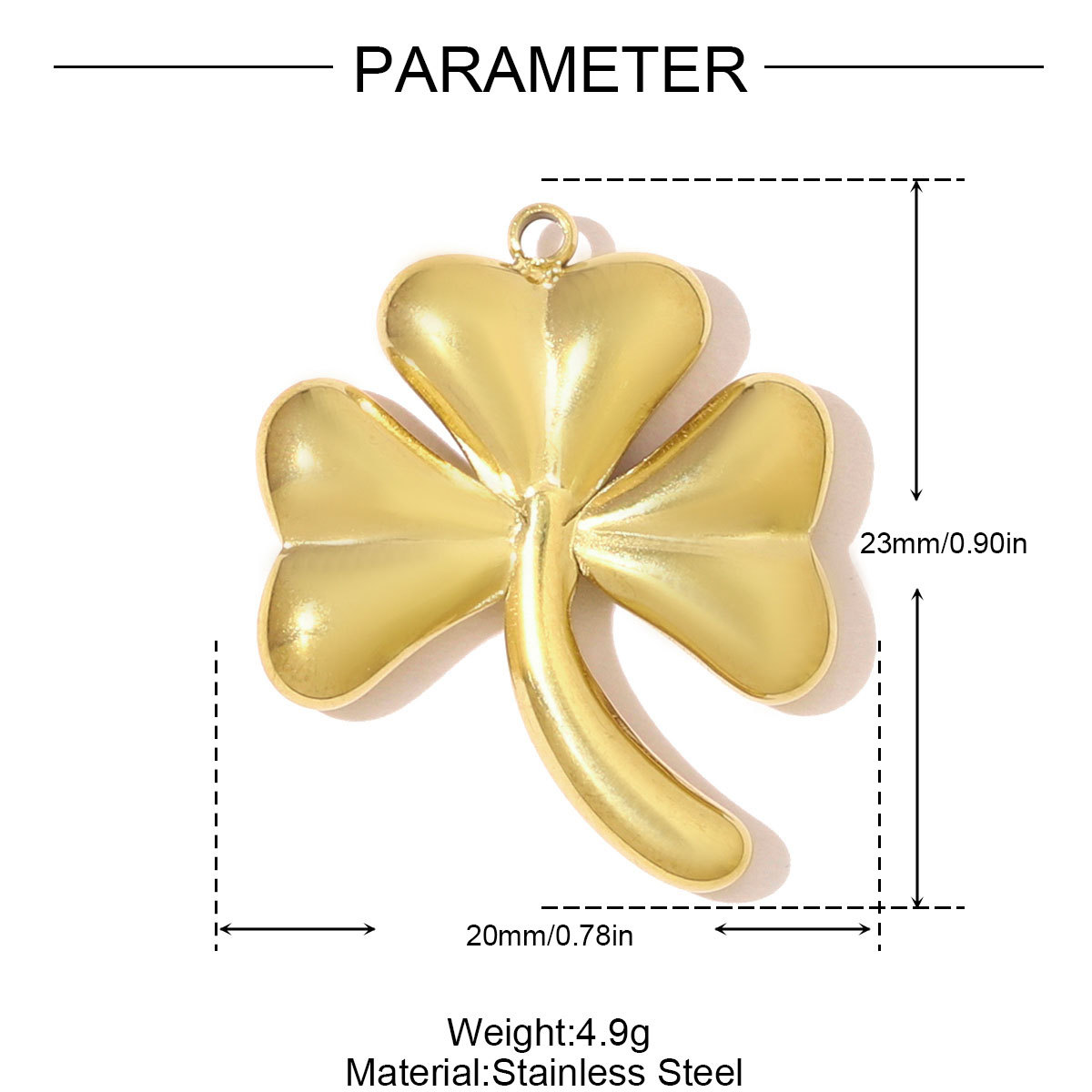 6pcs/pack Fashion Stainless Steel Clover Infinitial Knot DIY Charms Rhinestone Rose Lucky Eye Necklace Pendants Women Love Heart Jewelry