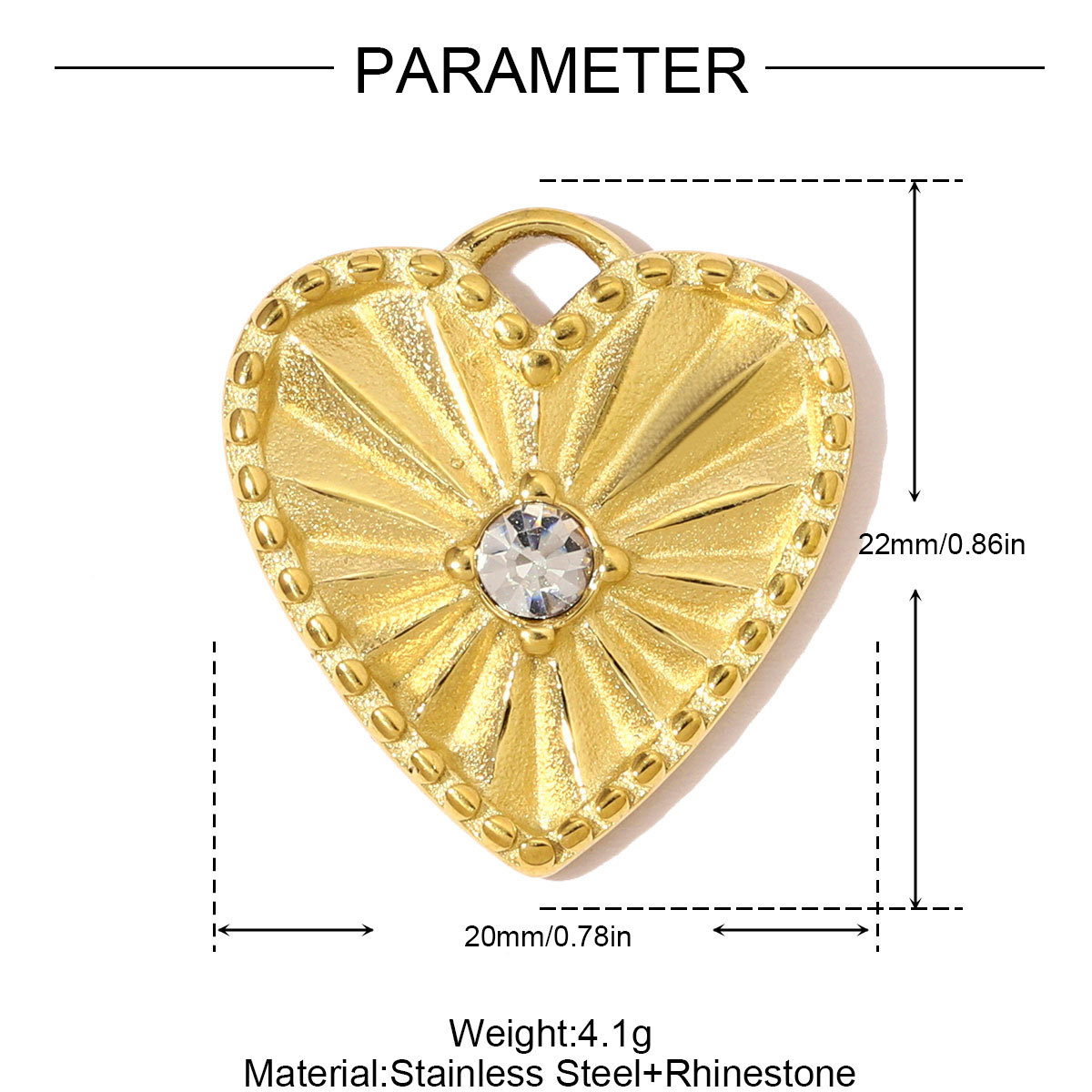 6pcs/pack Fashion Stainless Steel Clover Infinitial Knot DIY Charms Rhinestone Rose Lucky Eye Necklace Pendants Women Love Heart Jewelry