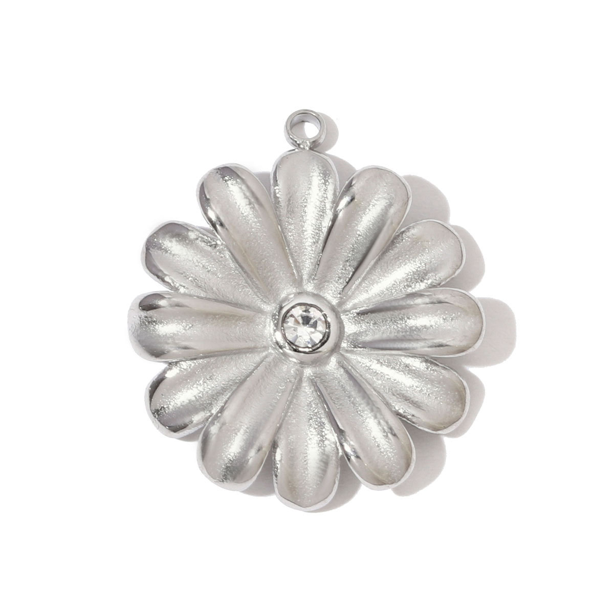 6pcs/pack Fashion Stainless Steel Squarrel Leaf DIY Charms Rhinestone Rose Daisy Necklace Pendants Women Octagram Star Sun Jewelry