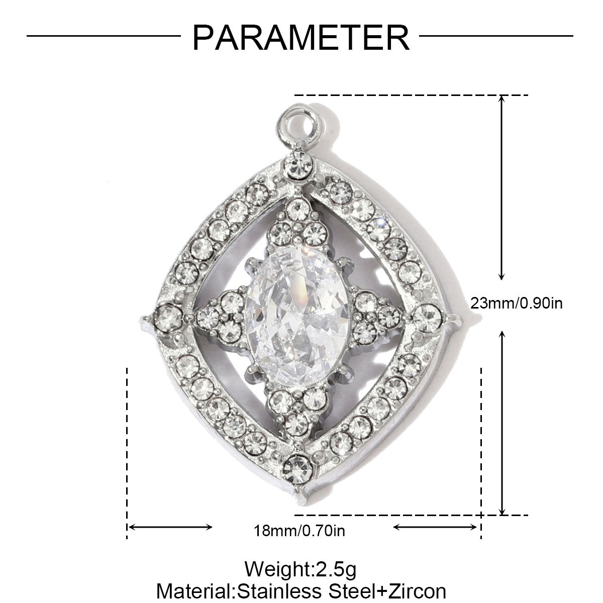 6pcs/pack Fashion Stainless Steel Squarrel Leaf DIY Charms Rhinestone Rose Daisy Necklace Pendants Women Octagram Star Sun Jewelry