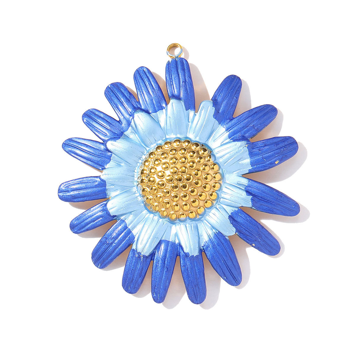 6pcs/pack Retro Stainless Steel Enamel Daisy Sunflower Necklace Pendant Gradient Cherry DIY Earring Charms Woman Fruit Jewelry