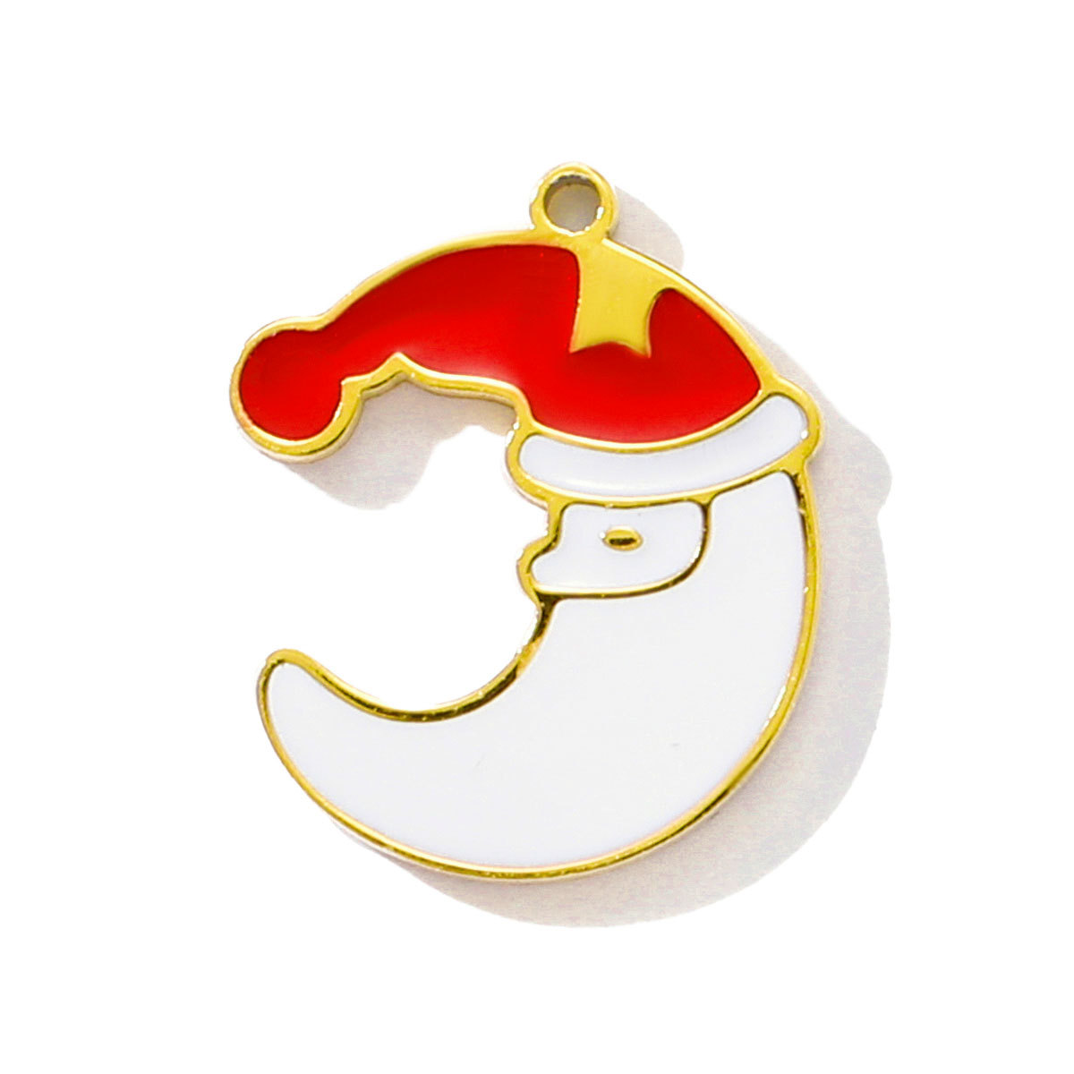 6pcs/pack Stainless Steel Enamel Snowman Gift Box Necklace Pendant Elk Deer Bell DIY Charms Woman Christmas Tree Jewelry