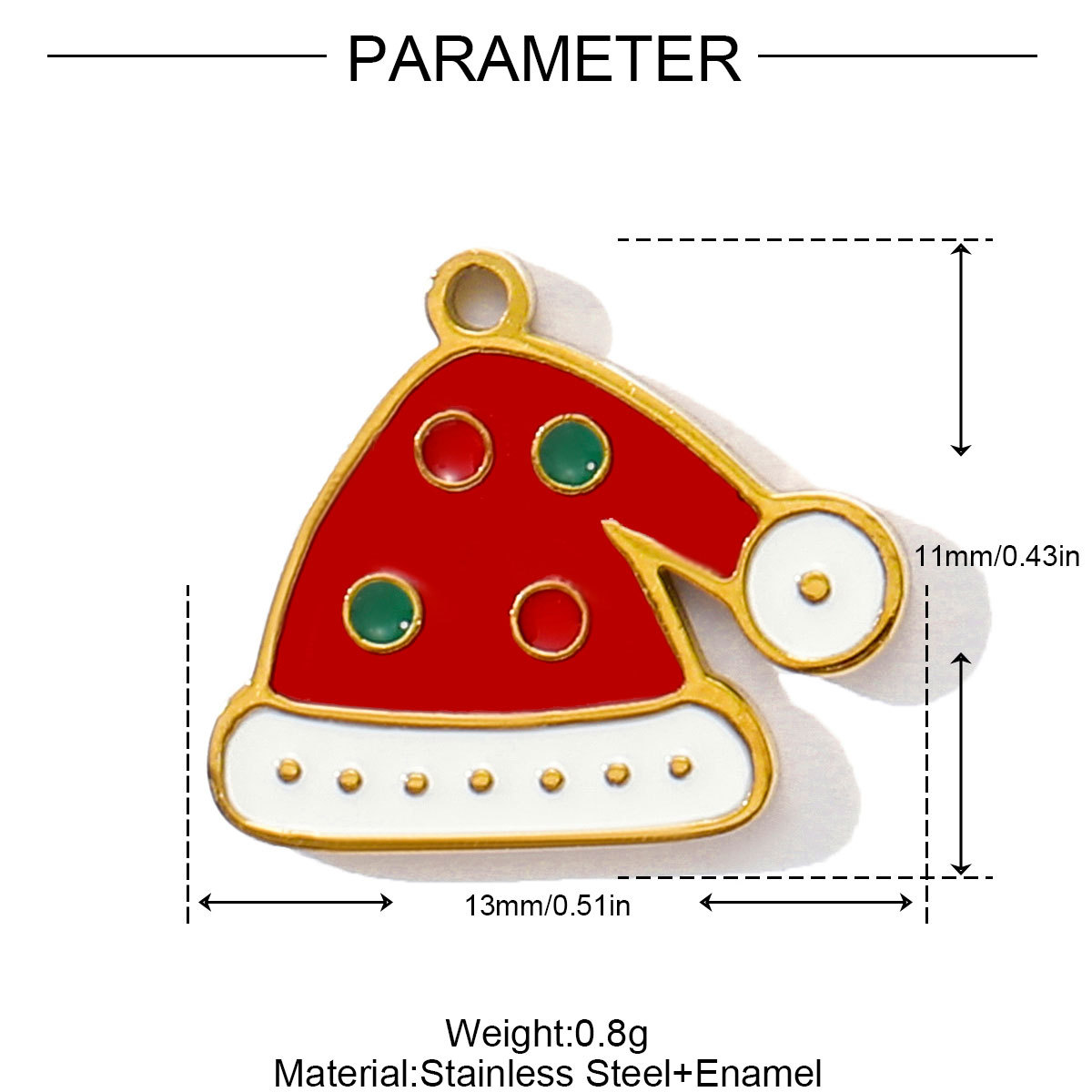 6pcs/pack Stainless Steel Enamel Christmas Tree House Necklace Pendant Santa Claus DIY Charms Woman Gingerbread Man Jewelry