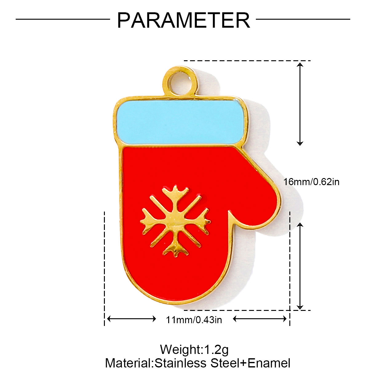 6pcs/pack Stainless Steel Enamel Christmas Tree House Necklace Pendant Santa Claus DIY Charms Woman Gingerbread Man Jewelry
