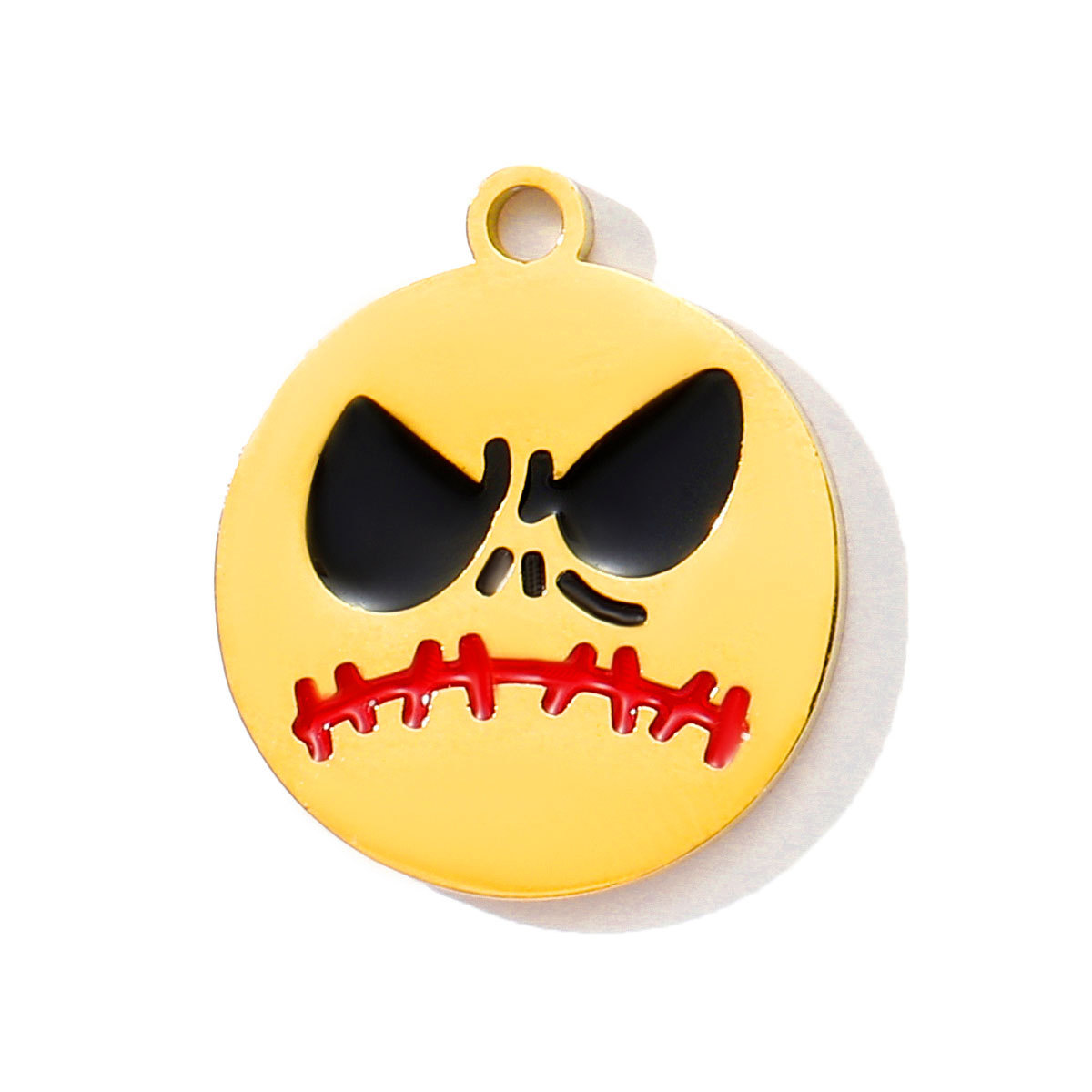 6pcs/pack Stainless Steel Enamel Pumpkin Ghost Necklace Pendant Mummy Vampire Witch Hat DIY Charms Halloween Owl Jewelry