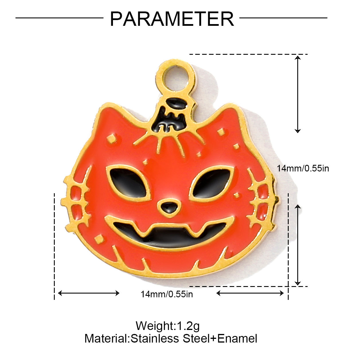 6pcs/pack Stainless Steel Enamel Pumpkin Ghost Necklace Pendant Mummy Vampire Witch Hat DIY Charms Halloween Owl Jewelry