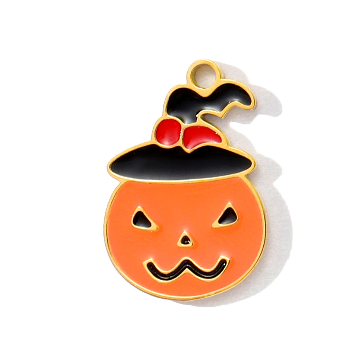6pcs/pack Stainless Steel Enamel Pumpkin Ghost Necklace Pendant Mummy Vampire Witch Hat DIY Charms Halloween Owl Jewelry