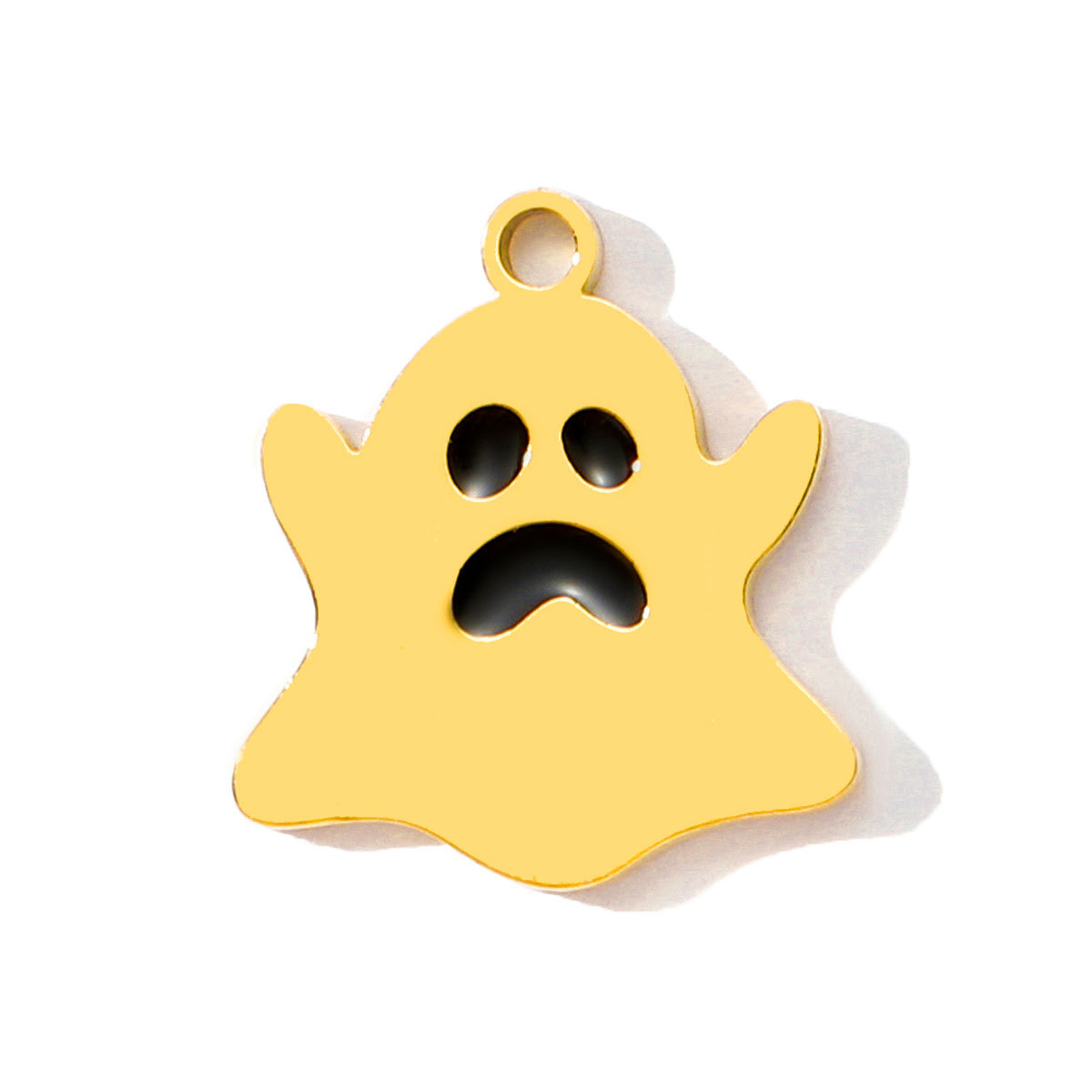 6pcs/pack Stainless Steel Enamel Pumpkin Ghost Necklace Pendant Mummy Vampire Witch Hat DIY Charms Halloween Owl Jewelry