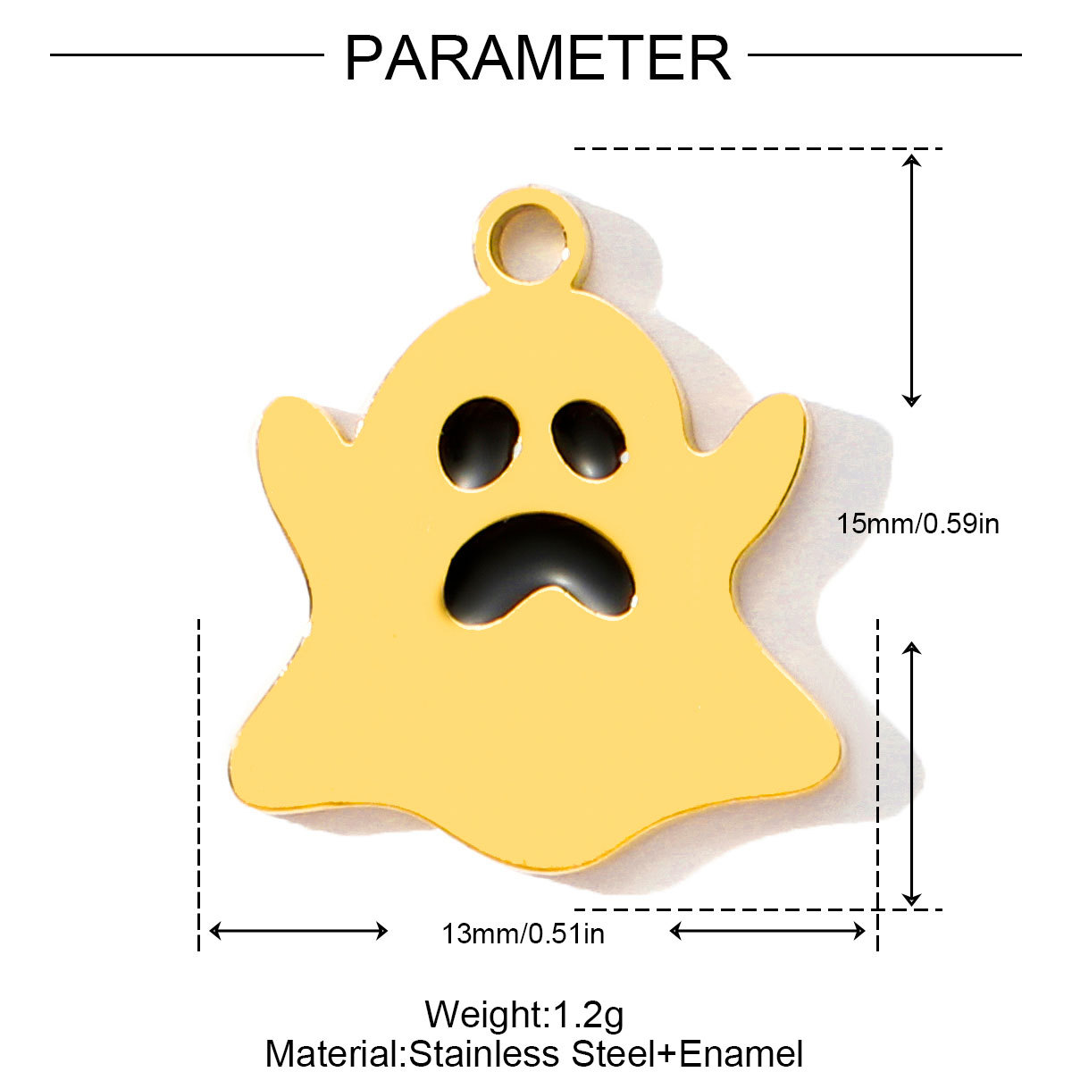 6pcs/pack Stainless Steel Enamel Pumpkin Ghost Necklace Pendant Mummy Vampire Witch Hat DIY Charms Halloween Owl Jewelry