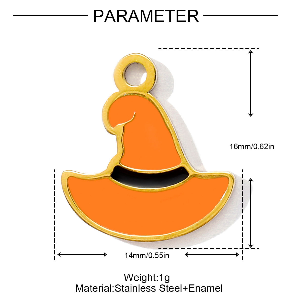 6pcs/pack Stainless Steel Enamel Pumpkin Ghost Necklace Pendant Mummy Vampire Witch Hat DIY Charms Halloween Owl Jewelry