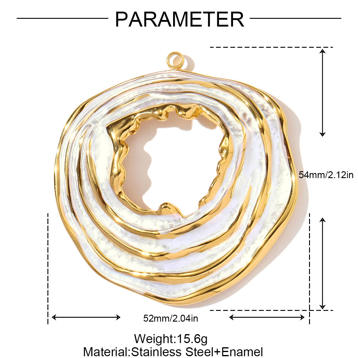 6pcs/pack Stainless Steel Enamel Flower Necklace Pendant Gemotric Big size Swirl DIY Earring Charm Women Hollow Leaf Jewelry