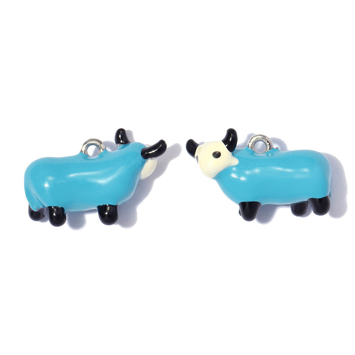 6pcs/pack Stainless Steel Enamel Mouse Sheep Cow DIY Bracelet Charms Bird Owl Necklace Pendants Woman Chill Star Shoe Accessory