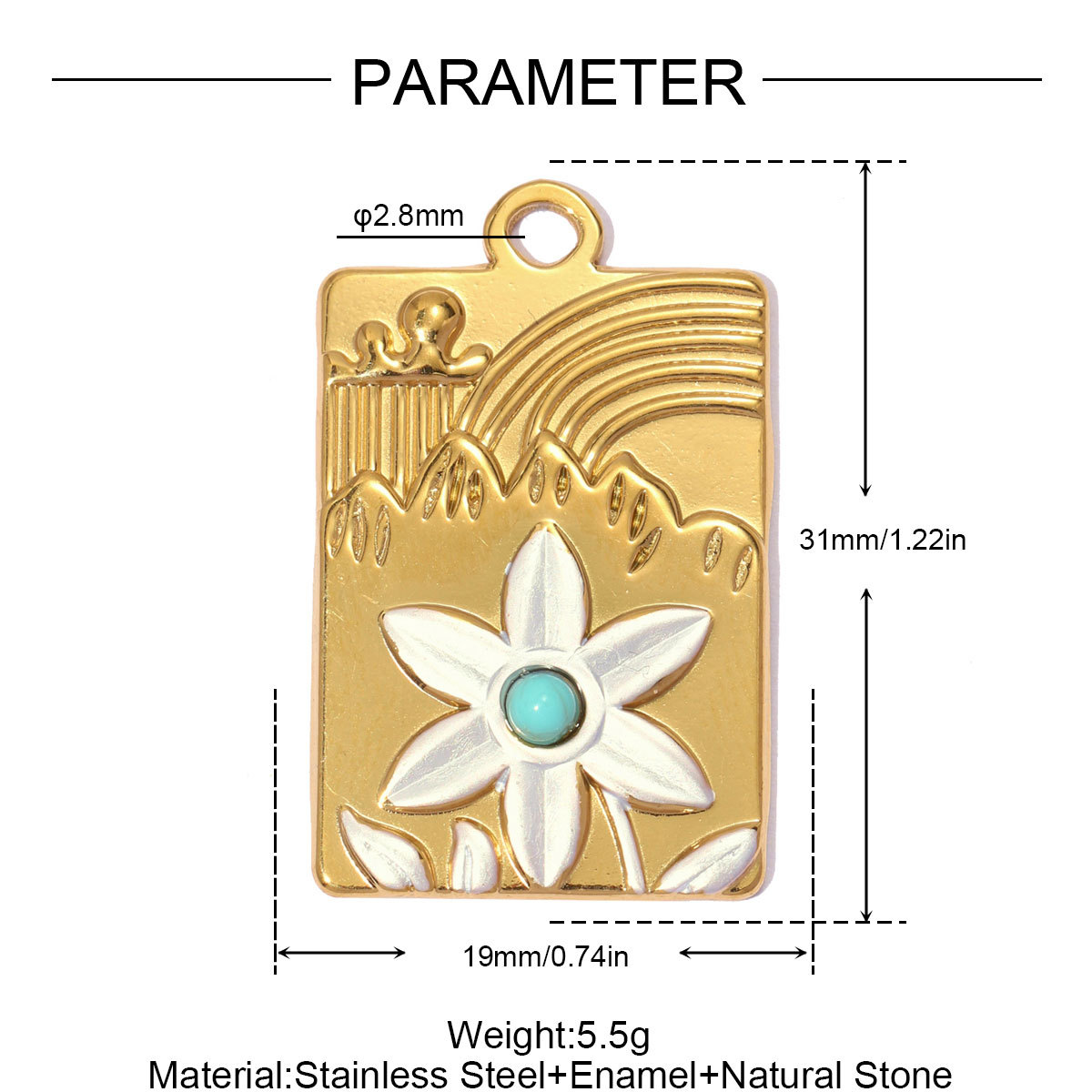 6pcs/pack Stainless Steel Rhinestone Bow Knot DIY Charms Enamel Montain Flower Necklace Pendants Woman Life Tree Jewelry Wholesale