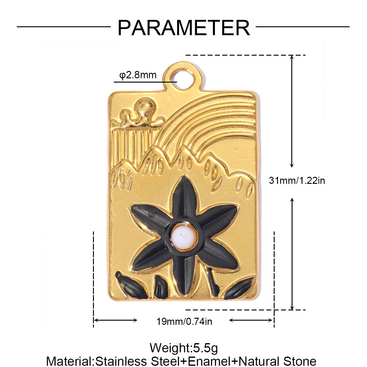 6pcs/pack Stainless Steel Rhinestone Bow Knot DIY Charms Enamel Montain Flower Necklace Pendants Woman Life Tree Jewelry Wholesale