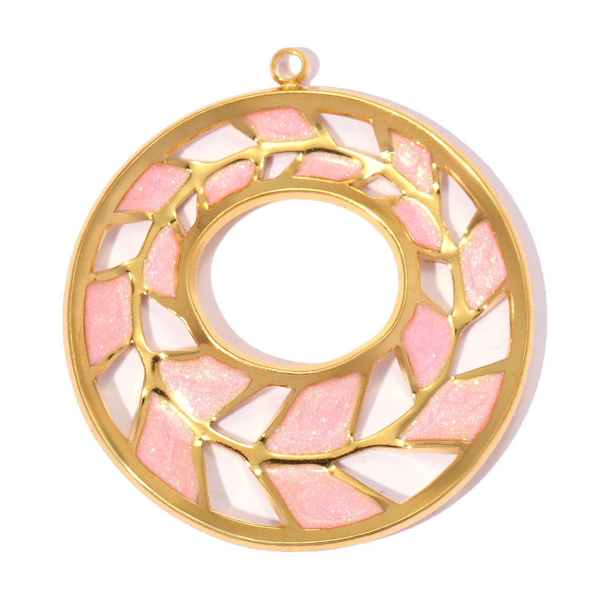 6pcs/pack Stainless Steel Rhinestone Bow Knot DIY Charms Enamel Montain Flower Necklace Pendants Woman Life Tree Jewelry Wholesale