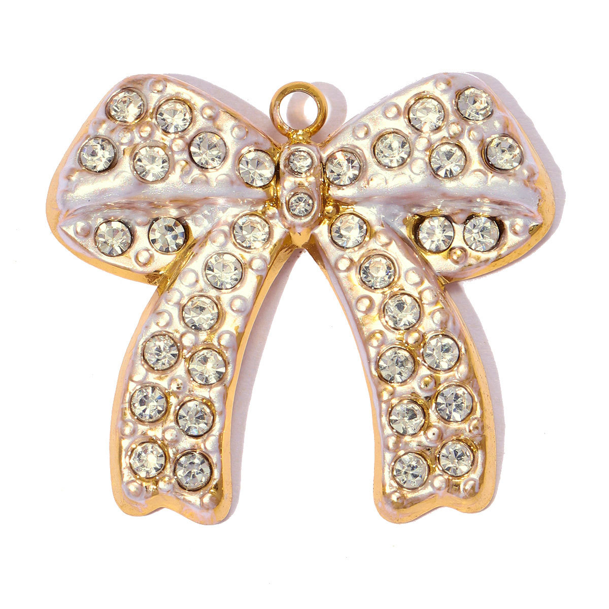 6pcs/pack Stainless Steel Rhinestone Bow Knot DIY Charms Enamel Montain Flower Necklace Pendants Woman Life Tree Jewelry Wholesale