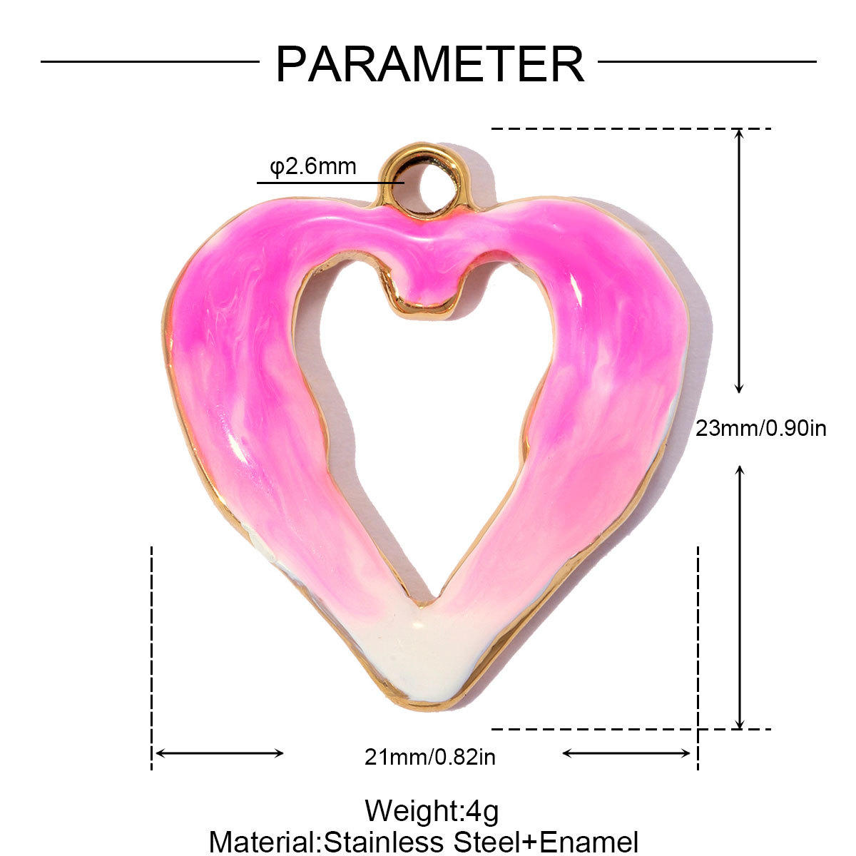 6pcs/pack Stainless Steel Eiffel Tower Flower DIY Charms Two Tone Star Sun Moon Necklace Pendants Woman Heart Jewelry Wholesale