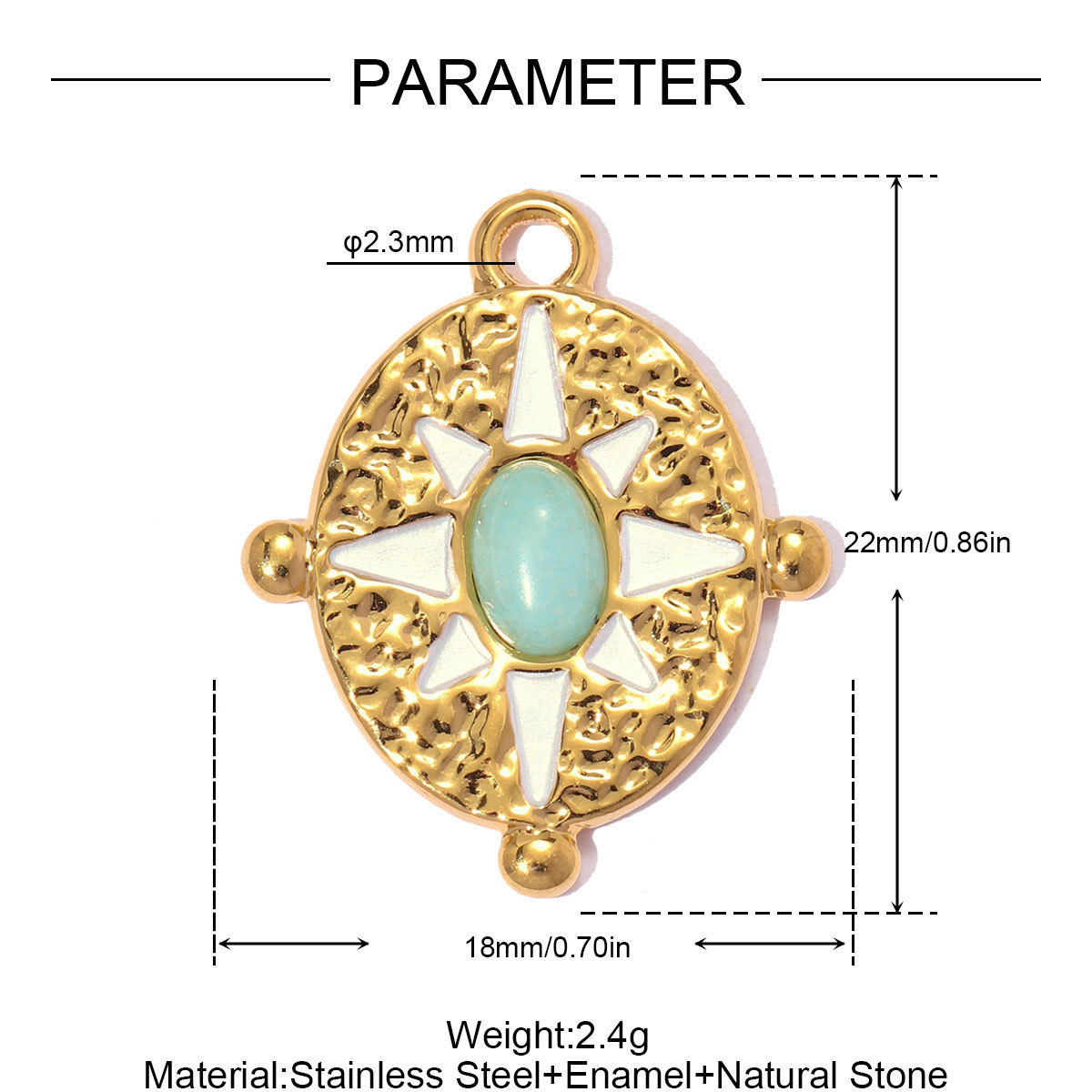 6pcs/pack Stainless Steel Eiffel Tower Flower DIY Charms Two Tone Star Sun Moon Necklace Pendants Woman Heart Jewelry Wholesale