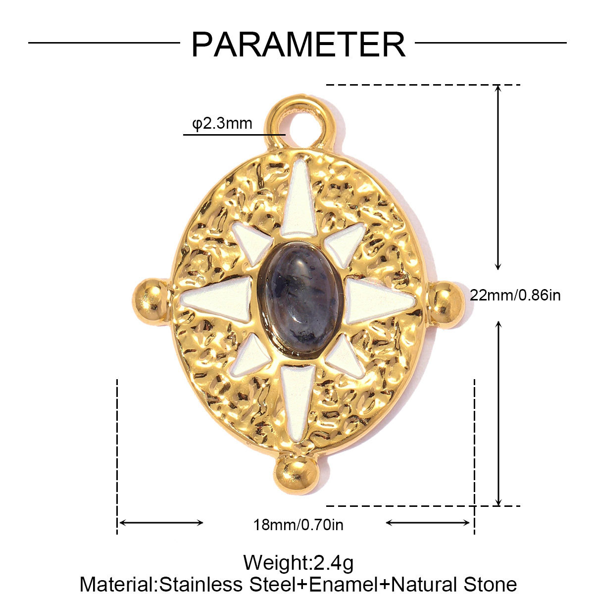 6pcs/pack Stainless Steel Eiffel Tower Flower DIY Charms Two Tone Star Sun Moon Necklace Pendants Woman Heart Jewelry Wholesale