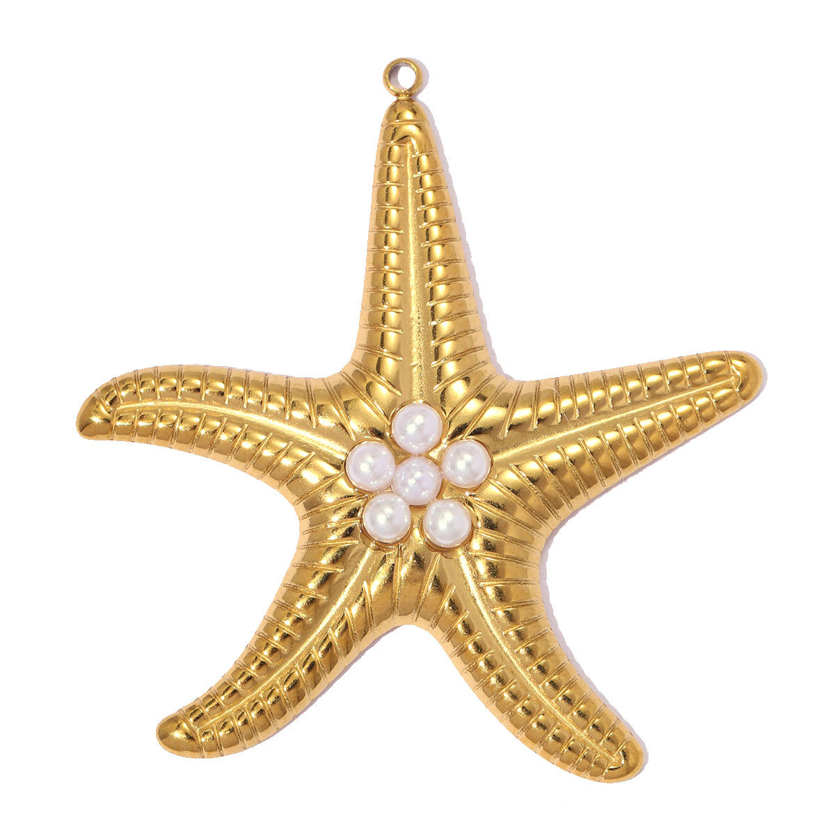 6pcs/pack Stainless Steel Two Tone Daisy Flower DIY Charms Love Heart Starfish Necklace Pendants Woman Shell Jewelry Wholesale