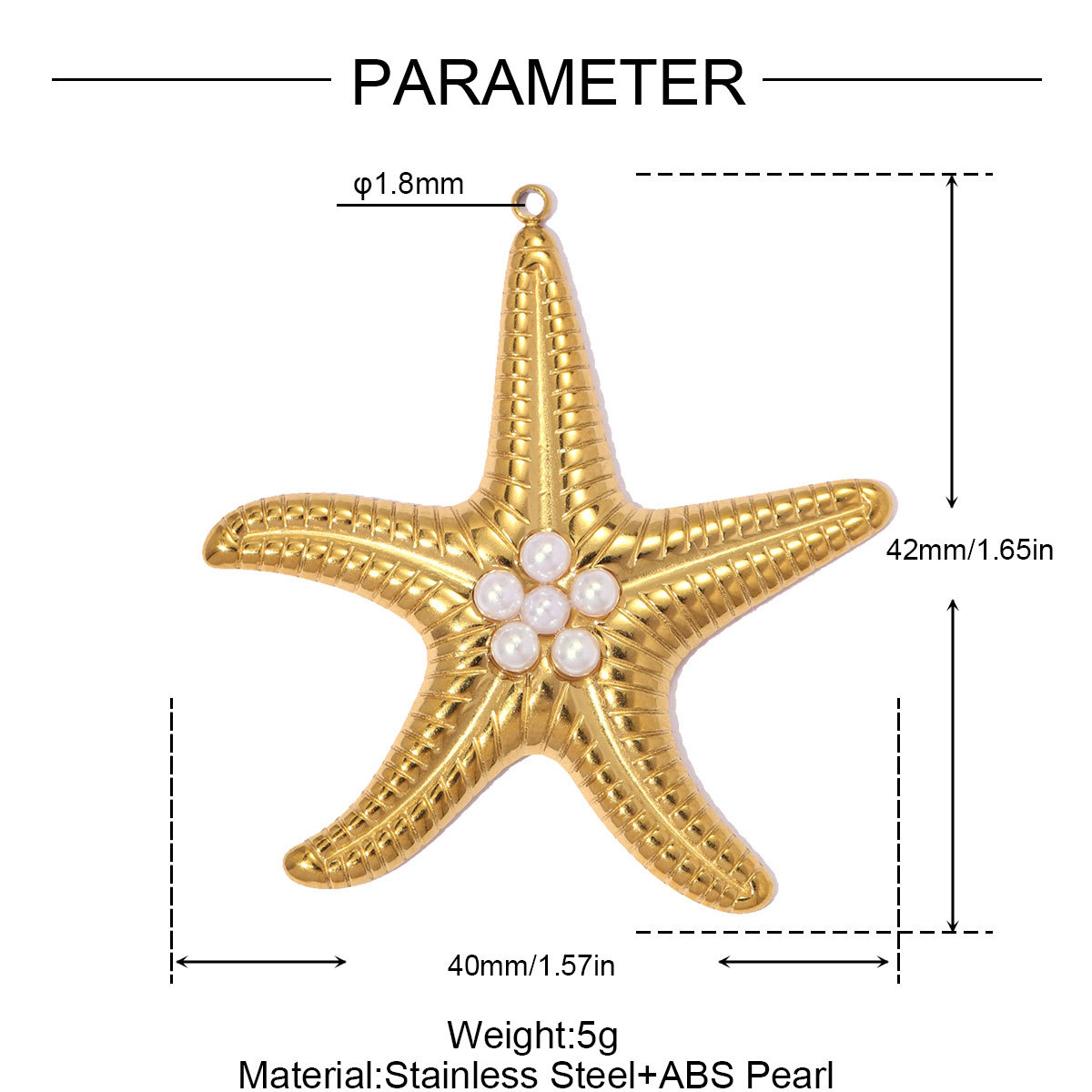 6pcs/pack Stainless Steel Two Tone Daisy Flower DIY Charms Love Heart Starfish Necklace Pendants Woman Shell Jewelry Wholesale