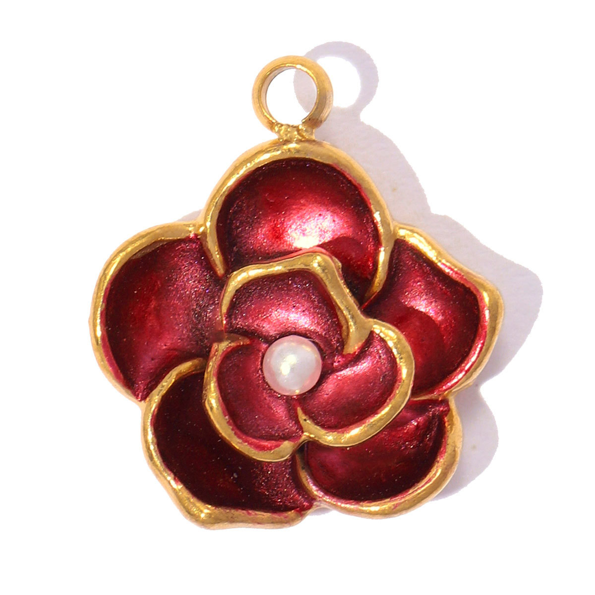 6pcs/pack Stainless Steel ABS Pearl Flower DIY Charm Crown Heart Necklace Pendant Woman Fish Evil Eye Shoe Accessory Wholesale