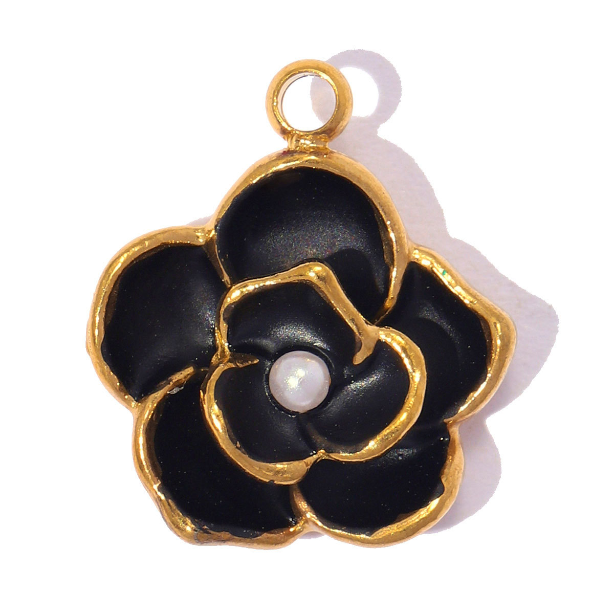 6pcs/pack Stainless Steel ABS Pearl Flower DIY Charm Crown Heart Necklace Pendant Woman Fish Evil Eye Shoe Accessory Wholesale