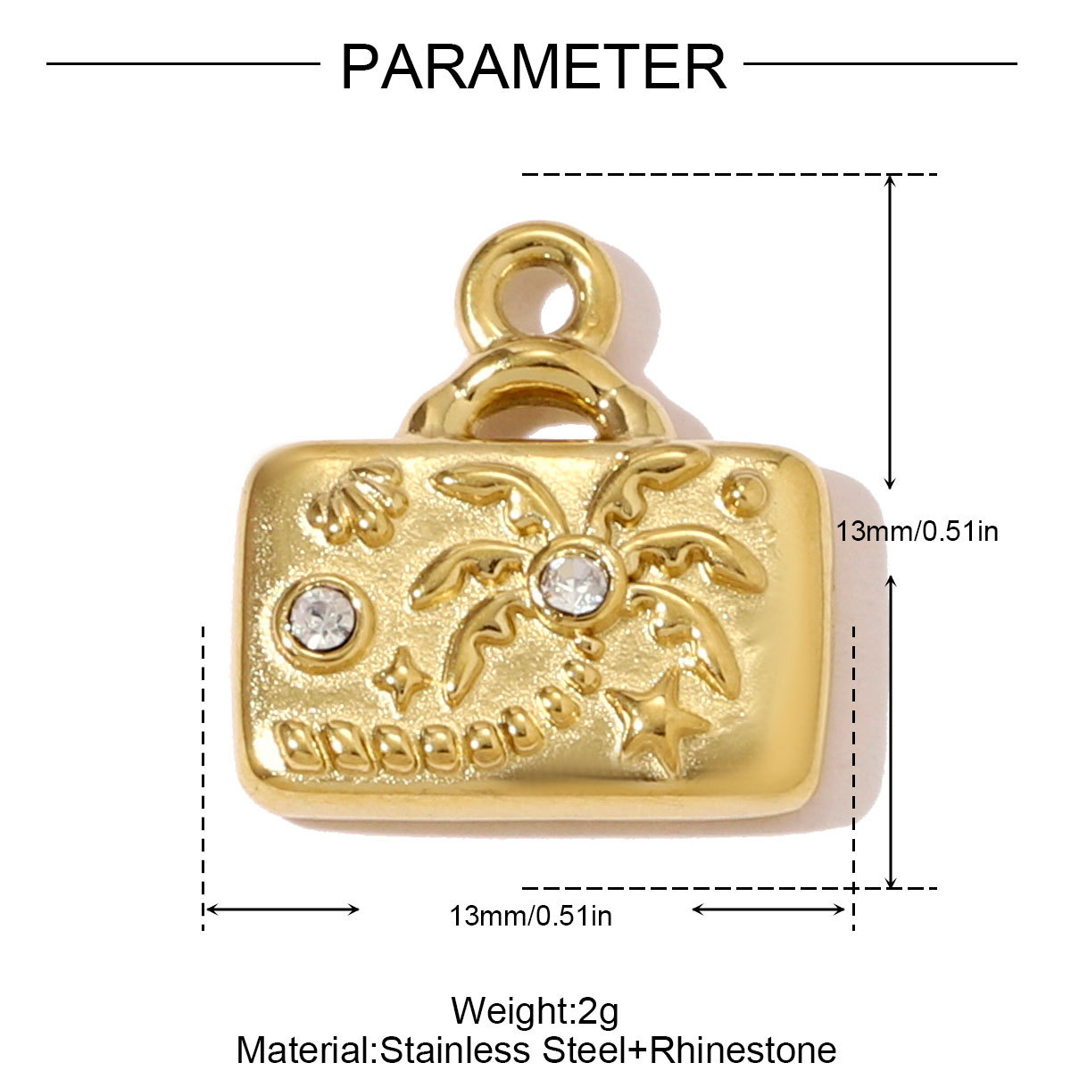6pcs/pack Stainless Steel Bettle Bee Laybird DIY Bracelet Charms Fox Bear Dachshund Necklace Pendants Women Little Boy Girl Jewelry