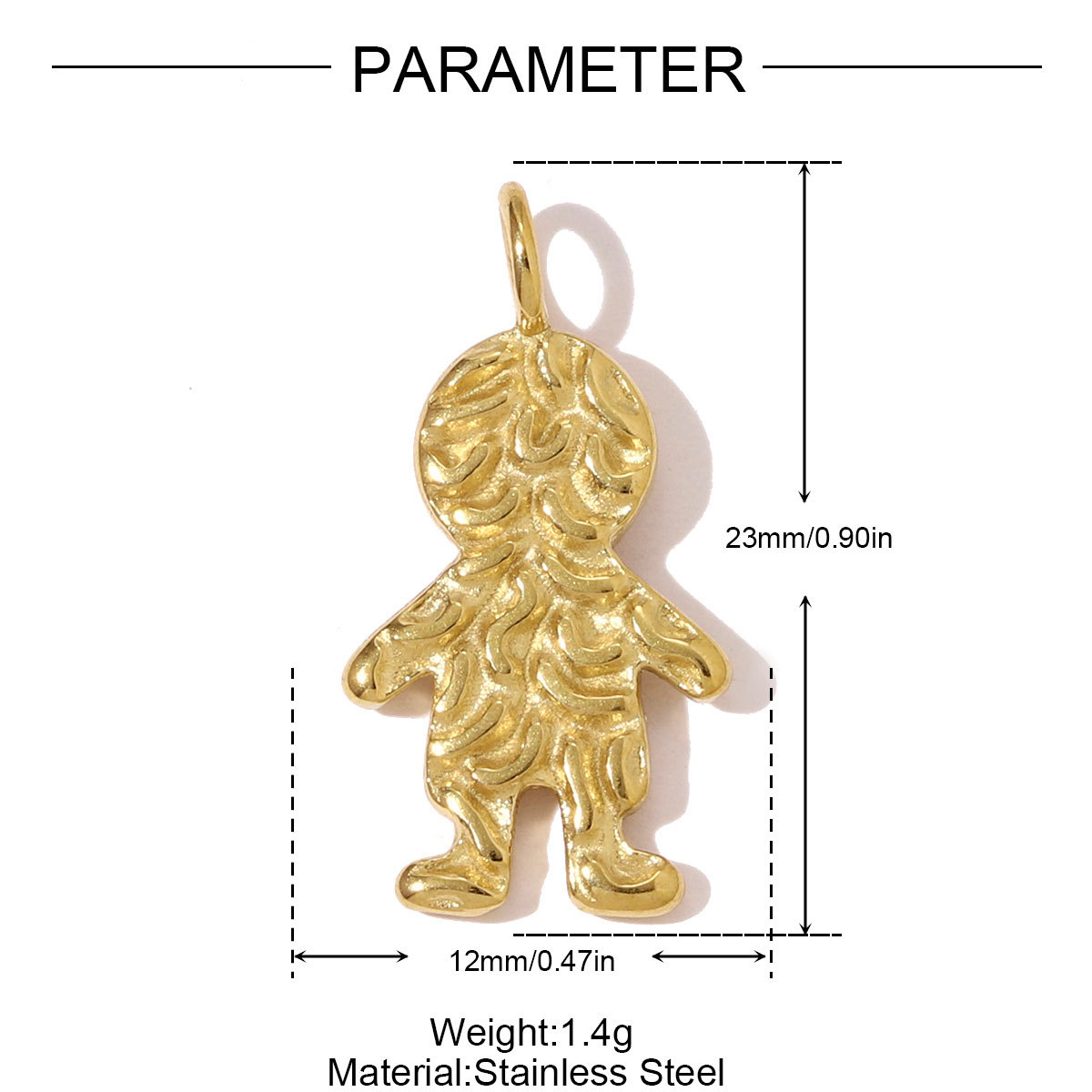 6pcs/pack Stainless Steel Bettle Bee Laybird DIY Bracelet Charms Fox Bear Dachshund Necklace Pendants Women Little Boy Girl Jewelry