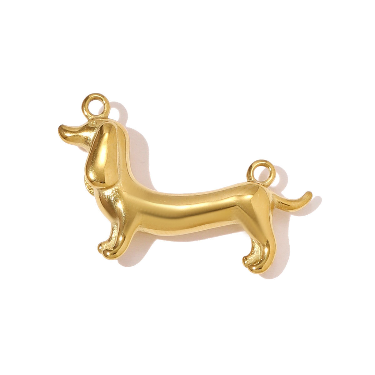 6pcs/pack Stainless Steel Bettle Bee Laybird DIY Bracelet Charms Fox Bear Dachshund Necklace Pendants Women Little Boy Girl Jewelry