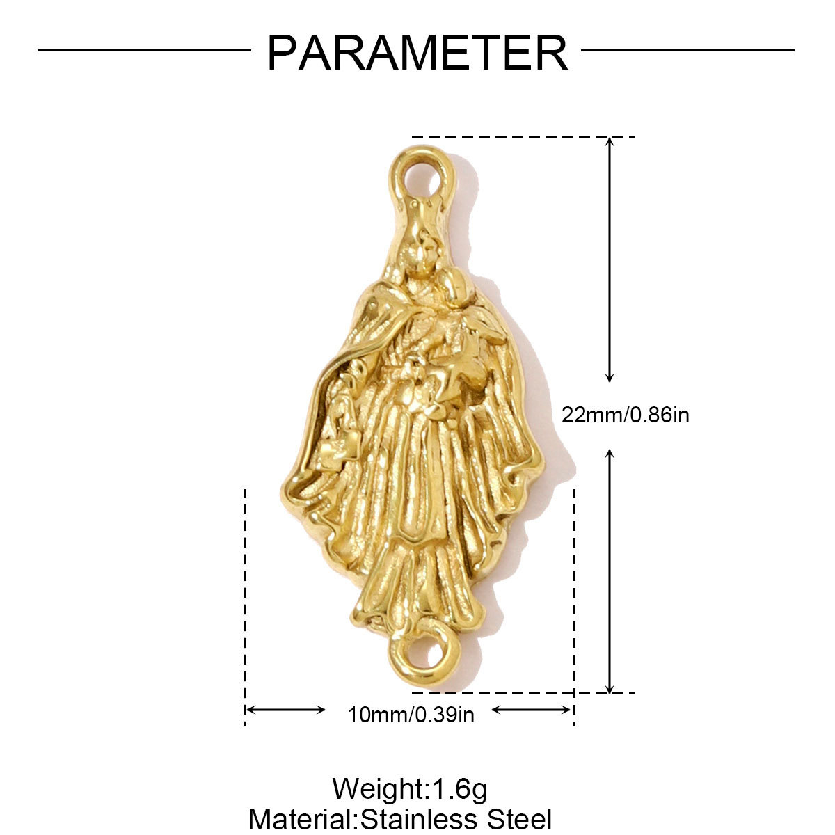 6pcs/pack Stainless Steel Bettle Bee Laybird DIY Bracelet Charms Fox Bear Dachshund Necklace Pendants Women Little Boy Girl Jewelry