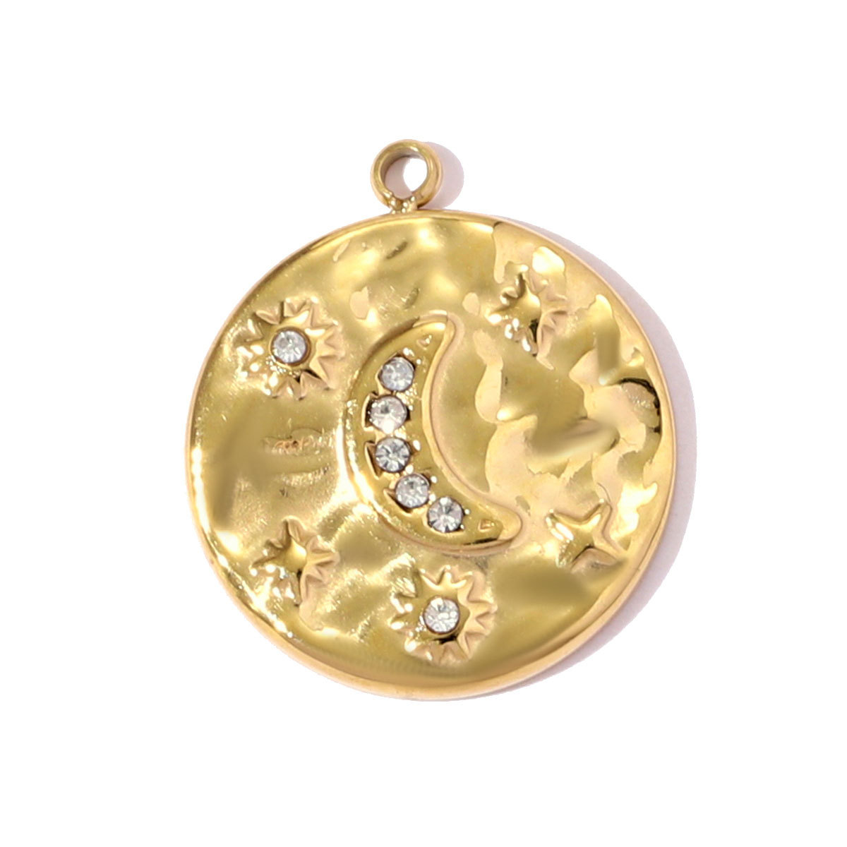 6pcs/pack Stainless Steel Rhinestone Moon Star DIY Charms Enamel Dolphin Sailboat Necklace Pendants Women Mushroom Rabbit Jewelry