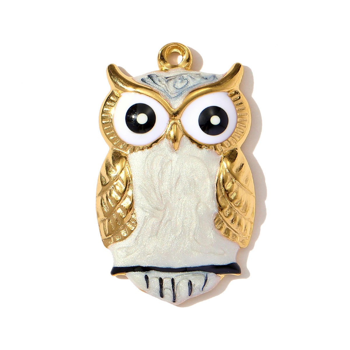 6pcs/pack Big Size Stainless Steel Enamel Owl Bee Necklace Pendant Tropical Fish DIY Earring Charm Women Spider Jewelry