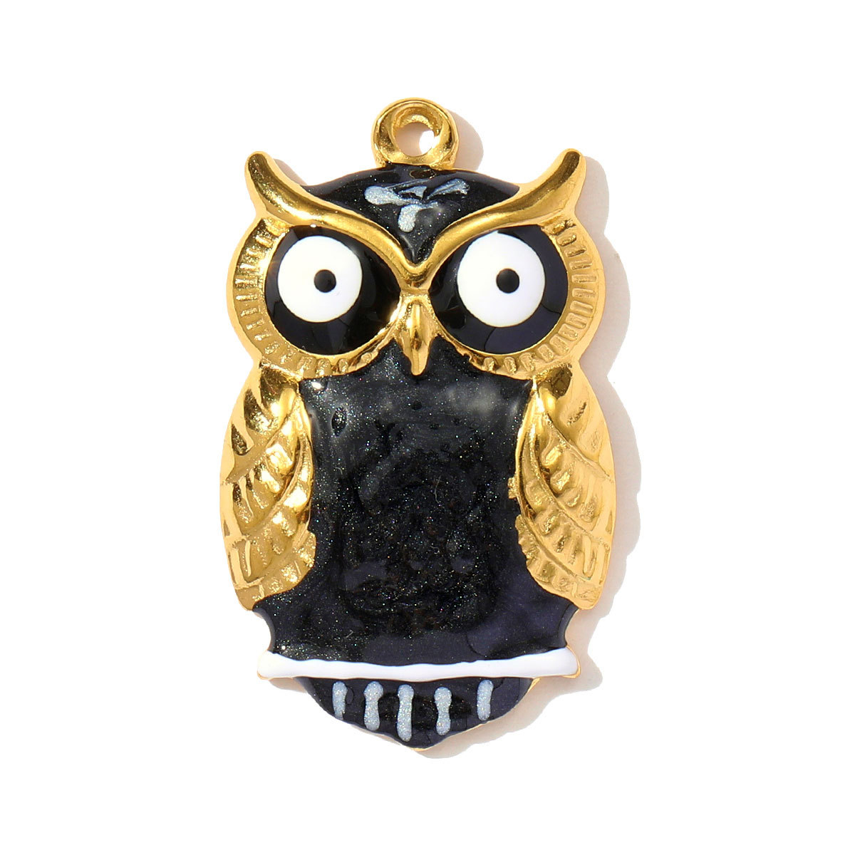 6pcs/pack Big Size Stainless Steel Enamel Owl Bee Necklace Pendant Tropical Fish DIY Earring Charm Women Spider Jewelry