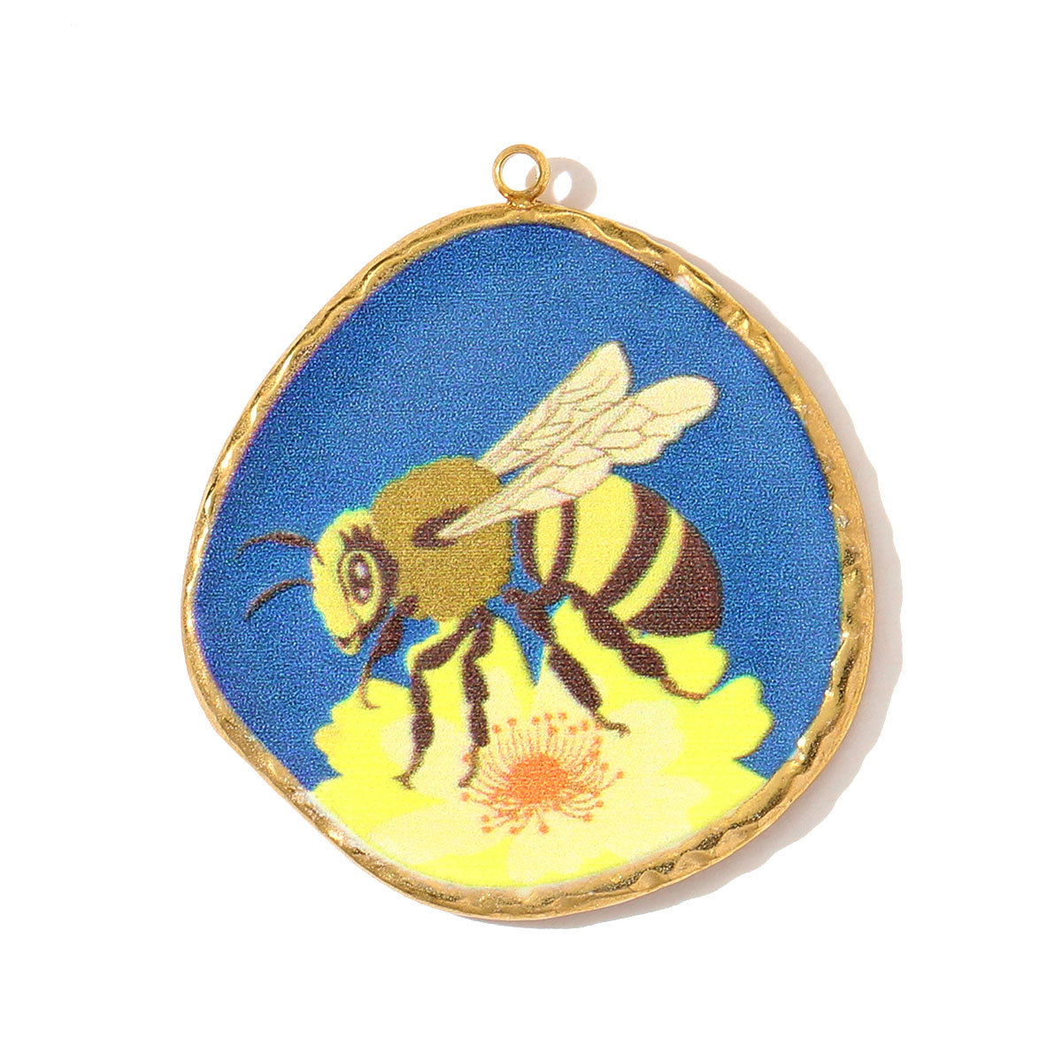 6pcs/pack Big Size Stainless Steel Enamel Owl Bee Necklace Pendant Tropical Fish DIY Earring Charm Women Spider Jewelry